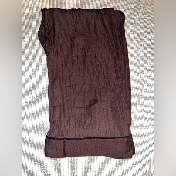 NWT GapBody Brown Satin Pajama Set Size Small ($120 Retail) - Picture 6 of 6